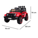 Macchina Elettrica per Bambini Fuoristrada Adventure 12V con Telecomando Rosso