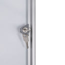 Bacheca con Anta Battente 93,1x65,5x2,6 cm in Alluminio Grigio Chiaro