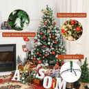 Albero di Natale Artificiale Innevato 150 cm 554 Rami con Bacche Rosse  Pino Verde