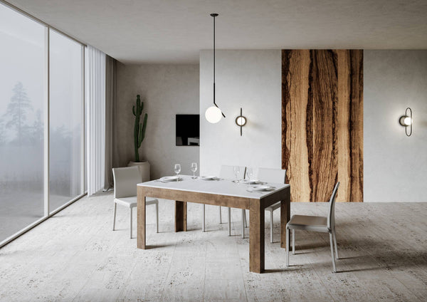 prezzo Tavolo Allungabile 160-220x90x77 cm Bibi Mix Bianco Frassino