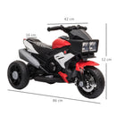 Moto Elettrica per Bambini 6V con 3 Ruote Rosso