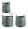 Set 3 Ceste 2 Maniglie Lisette Verde in Legno