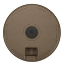 Base per Ombrellone Rotonda Ø51x36 cm con 2 Manopole Incorporate in HDPE e Acciaio Marrone e Nero  