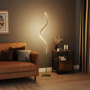 Lampada da Terra LED a Spirale con 3 Luminosità e Interruttore a Pedale Oro    