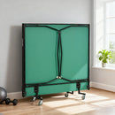 Tavolo da Ping Pong Pieghevole 274x152.5x72 cm con 8 Ruote 2 Racchette Palline e Rete      