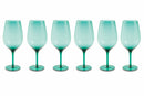 Set 6 Calici Ø7x25 cm in Vetro Villa d'Este Home Tivoli Happy Hour Verdi