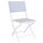 Sedia da Giardino Georgia Pieghevole 58x46x85 h cm in Textilene Bianco
