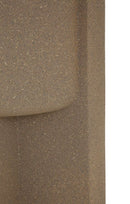 Porta Vaso da Esterno Moai Ø39x80,5 cm in Resina Marrone      
