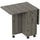 Tavolo Salvaspazio a Ribalta 120x60x76,5 cm con Armadietto e Cassetti Rivestimento in Melamina Grigio