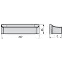 Set 2 Contenitori con Fissaggio Anta Mobile 35 cm in Plastica Emuca Bianchi