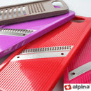 Grattugia Multifunzione Manuale 7 Pezzi Lame in Acciaio Inox Rosso e Viola      