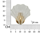 Lampada da Muro Shell 20x14x22 cm in Vetro e Ferro Oro e Naturale      
