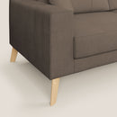 Divano 2 Posti 146x95x91 cm in Tessuto Marrone