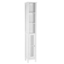 Colonna da Bagno con Mensole Armadio in Legno Colore Bianco 30x28x170H cm