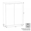 Mobiletto 2 Ante 75x38x85 h cm in Truciolare bilaminato Naturale