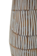 Lampada da Tavolo Resina Hanoi Ø35x69,5 cm in Resina e Ferro e Tessuto Multicolor      