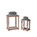 Set 2 Lanterne in Legno H 47 cm