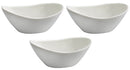 Set 3 Insalatiere 20x15,5x8 cm in Porcellana Allluminica Kaleidos Aluxina Bianche