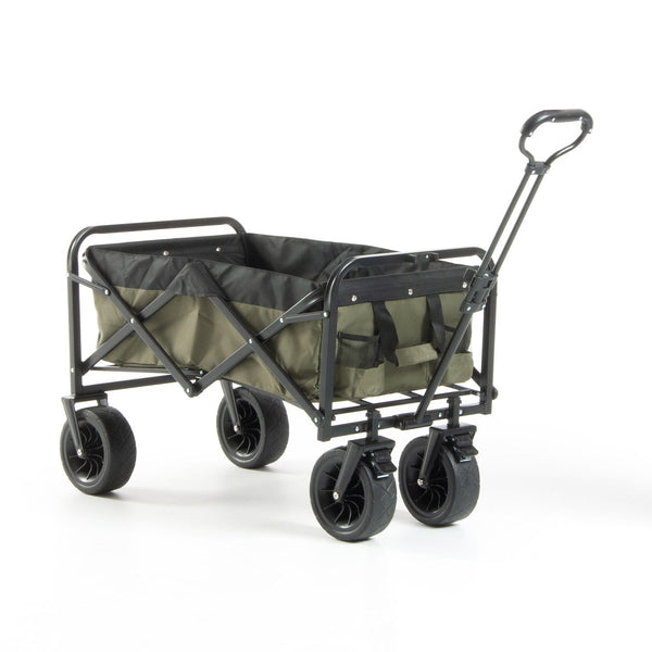 Carrello Pieghevole Portatutto 90x53x77 cm in Metallo Garden Verde Scuro acquista