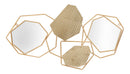 Specchio Stone 91x4x52 cm in Ferro e MDF e Specchio Oro      