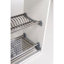 Scolapiatti Colapiatti ad Incasso in Acciaio Inox 56x30cm con Raccogligoccia Fumer