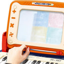 Tastiera Gioco Musicale 25 Tasti con Lavagna Magica per Bambini Gioco Educativo 3+ Anni Multicolore      
