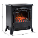 Camino Elettrico da Terra Effetto Fiamma 1800W Nero 