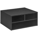 Mobile Porta Stampante con 3 Ripiani a 2 Livelli 47x40x22,5 cm in Truciolato Nero  