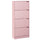 Scarpiera 4 Ante 63x24x150cm Ripiani Doppia Profondità Porta Scarpe in MDF Rosa