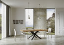 Tavolo Allungabile 120-380x90x77 cm Volantis Premium Quercia Natura Telaio Antracite 