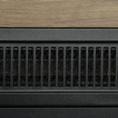 Camino Elettrico da Pavimento 1800W Effetto Fiamma e Telecomando 96,5x22x81,7 cm color Legno