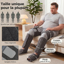 Massaggiatore Gambe a Compressione d'Aria 77x96x12 cm con 3 Modalità 3 Intensità 2 Livelli Calore Grigio      