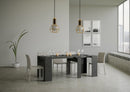Consolle Allungabile 90-204x48x77 cm in Nobilitato Grigio