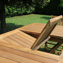 Tavolo Bali 150/200x90x75 h cm in Legno di Acacia Marrone