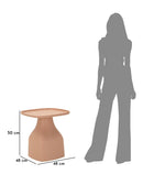 Tavolinetto Gea Rosa 48x48x50 cm in Polipropilene Rosa      