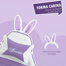 Sedia da Gaming con Orecchie da Coniglio 65x63x136-142 cm Poggiapiedi Cuscini in Pelle PU Viola      