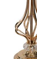 Lampada da Tavolo Tarty Bianca Ø25x54 cm in Ferro e Plastica Oro e Bianco      