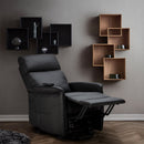 Poltrona Alzapersona Elettrica 1 Motore 60x73x104 cmin Similpelle Nero