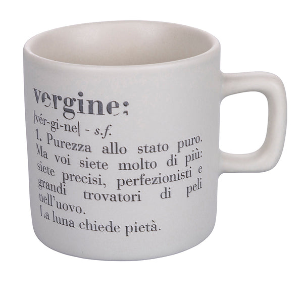 Tazzina Caffè Zodiaco "vergine" Ø6x6,5 cm in Bone China VdE Tivoli 1996 Bianco sconto