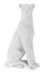 Statua Leopardo Seduto Bianco 15x10x27 cm in Poliresina
