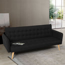 Divano Letto Clic Clac 172x86x80 cm in Tessuto Nero