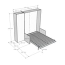 Letto Una Piazza E Mezzo A Scomparsa 120 Kentaro Con Divano E Colonna Noce e Azzurro      