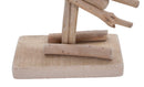 Decorazione Flamingo Nature 31x9x56 cm in Tanoak e Compensato      