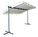 Pergola a Baldacchino 2,5x3,5x2,2 m Telo in Poliestere Struttura in Alluminio Grigio Antracite Grigio Antracite