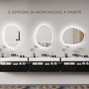 Specchio da Bagno con Luce LED Regolabile 70x5x50 cm in Vetro Temperato    