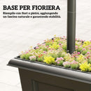 Lampione da Giardino Solare 160 cm Accensione Automatico IP44 Impermeabile in Alluminio Nero      