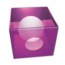 Lampada da Tavolo Quadrata Design moderno in acrilico lucido Viola