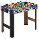 Calcio Balilla 86.5x43.5x63 cm con 2 Tabelloni Segnapunti in Legno Acciaio Inox e Plastica Multicolore      