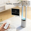 Ventilatore Torre Senza Pale 20,6x21,4x93,3 cm Silenzioso 36dB con Telecomando in ABS Bianco      