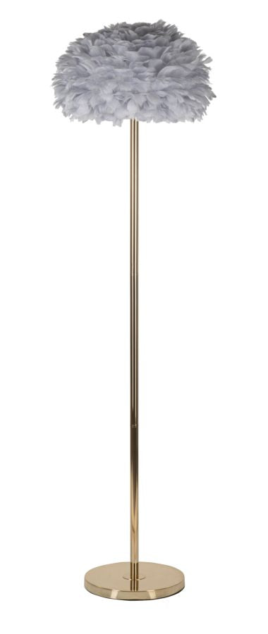 acquista Lampada da Terra Feathers Slim Grigia Ø43x170 cm in Ferro e Plastica Grigio e Oro
